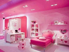 Phòng ngủ màu hồng quến rũ với sơn Jotun mã 2396; 3247; 3183